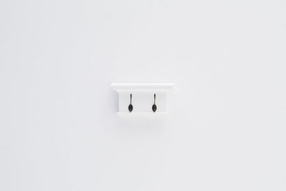 Classic White Two Hook Hanging Coat Rack HomeRoots