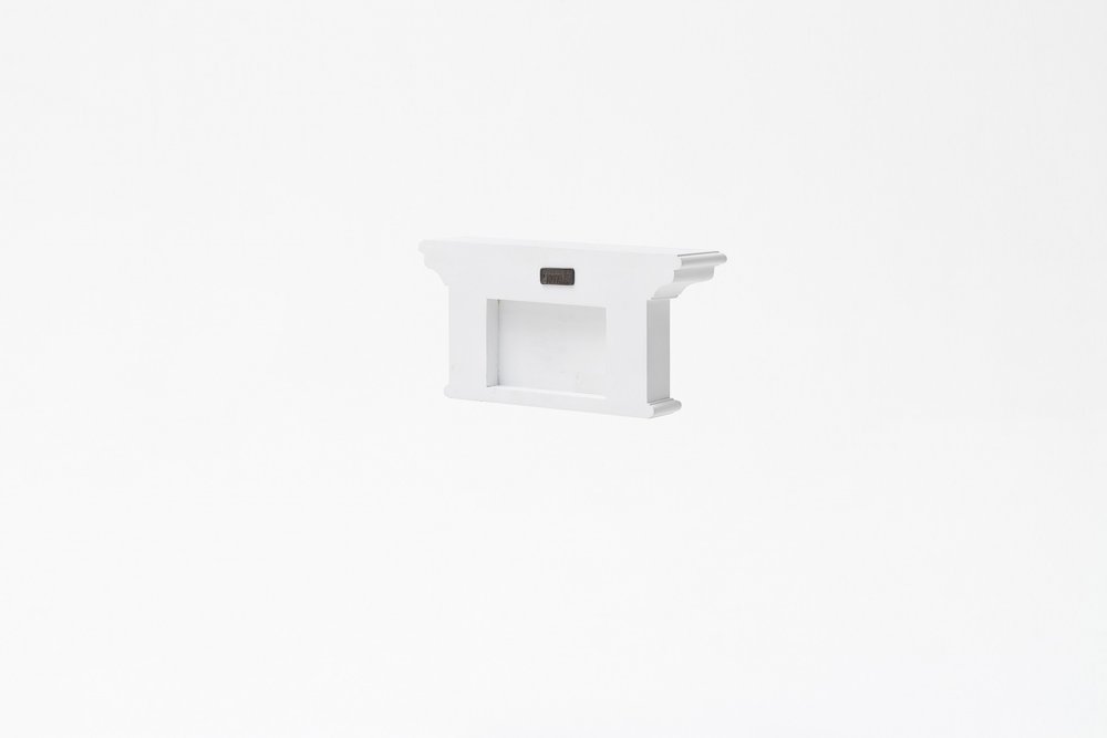 Classic White Two Hook Hanging Coat Rack HomeRoots