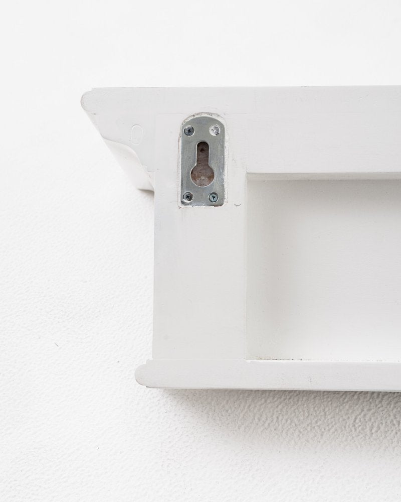 Classic White Wood Wide Four Hook Hanging Coat Rack HomeRoots