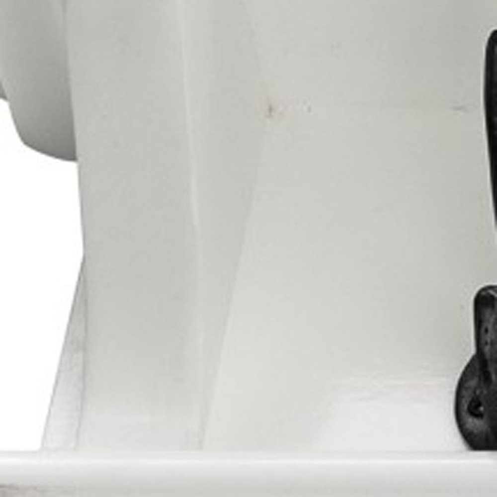 Classic White Wood Wide Six Hook Coat Rack HomeRoots