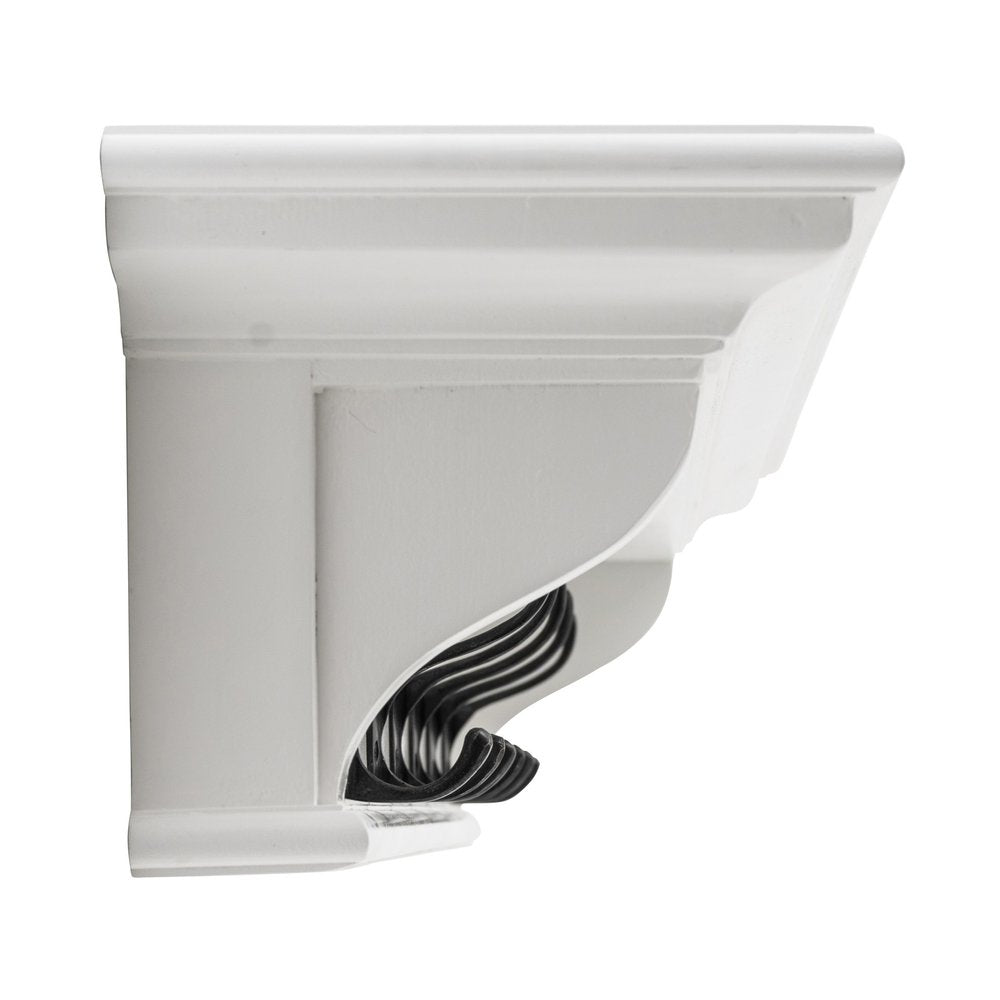 Classic White Wood Wide Six Hook Coat Rack HomeRoots