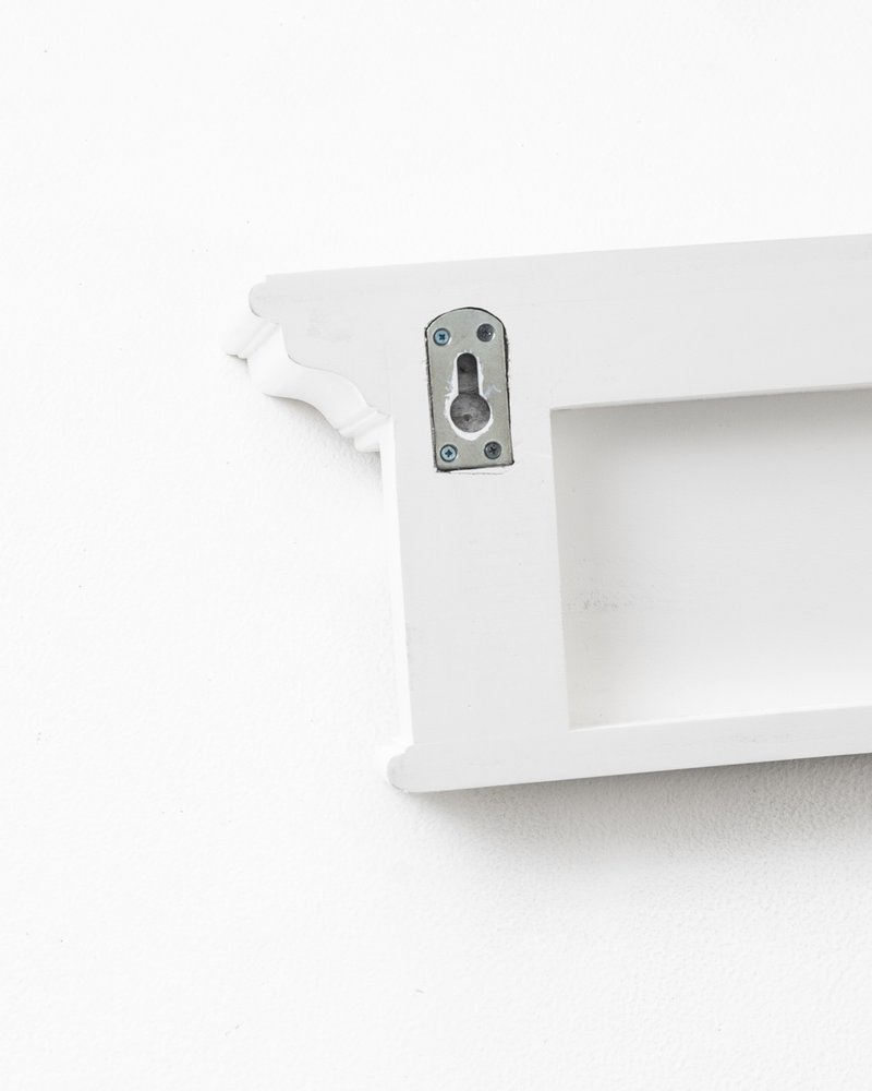 Classic White Wood Wide Six Hook Coat Rack HomeRoots