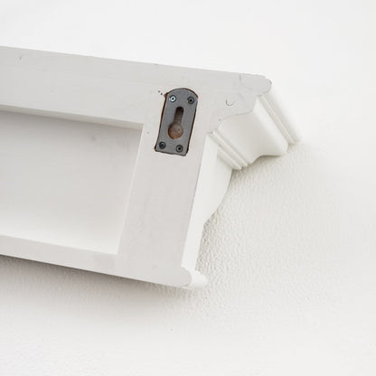 Classic White Wood Wide Eight Hook Coat Rack HomeRoots