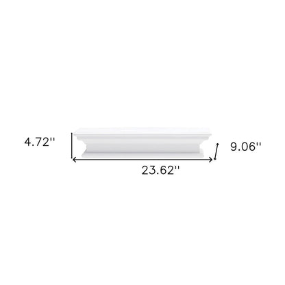 23" Classic White Floating Wall Shelf HomeRoots