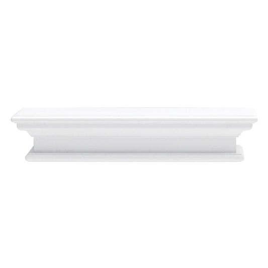 23" Classic White Floating Wall Shelf HomeRoots