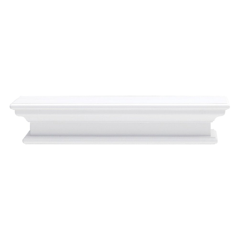 23" Classic White Floating Wall Shelf HomeRoots