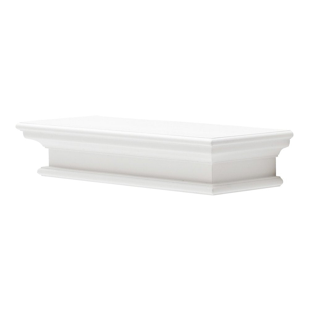 23" Classic White Floating Wall Shelf HomeRoots