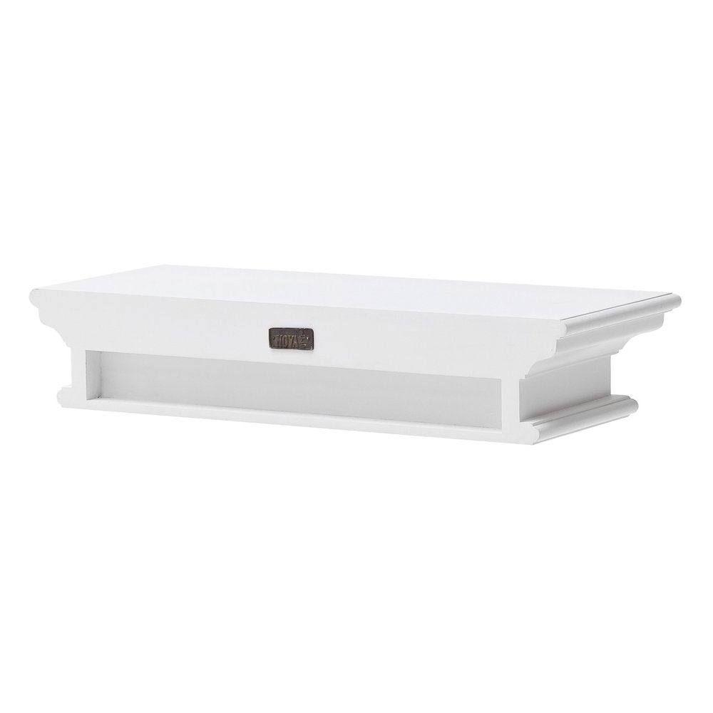 23" Classic White Floating Wall Shelf HomeRoots