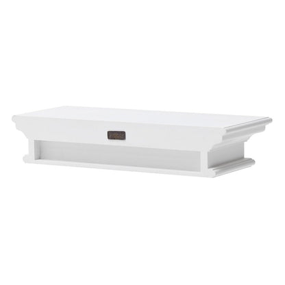 23" Classic White Floating Wall Shelf HomeRoots