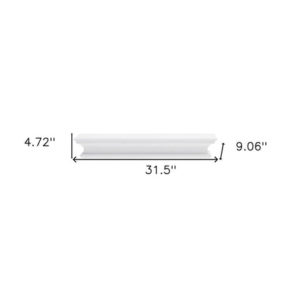 32" Classic White Floating Wall Shelf HomeRoots