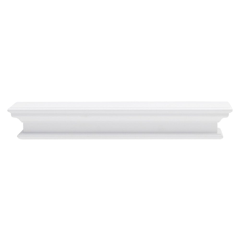 32" Classic White Floating Wall Shelf HomeRoots
