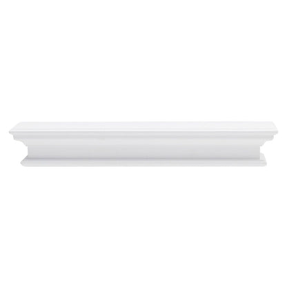32" Classic White Floating Wall Shelf HomeRoots