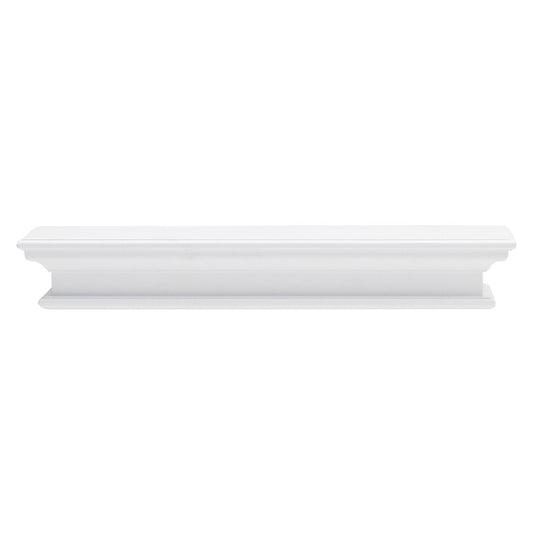 32" Classic White Floating Wall Shelf HomeRoots