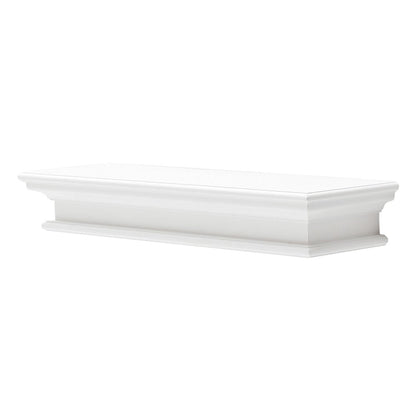 32" Classic White Floating Wall Shelf HomeRoots