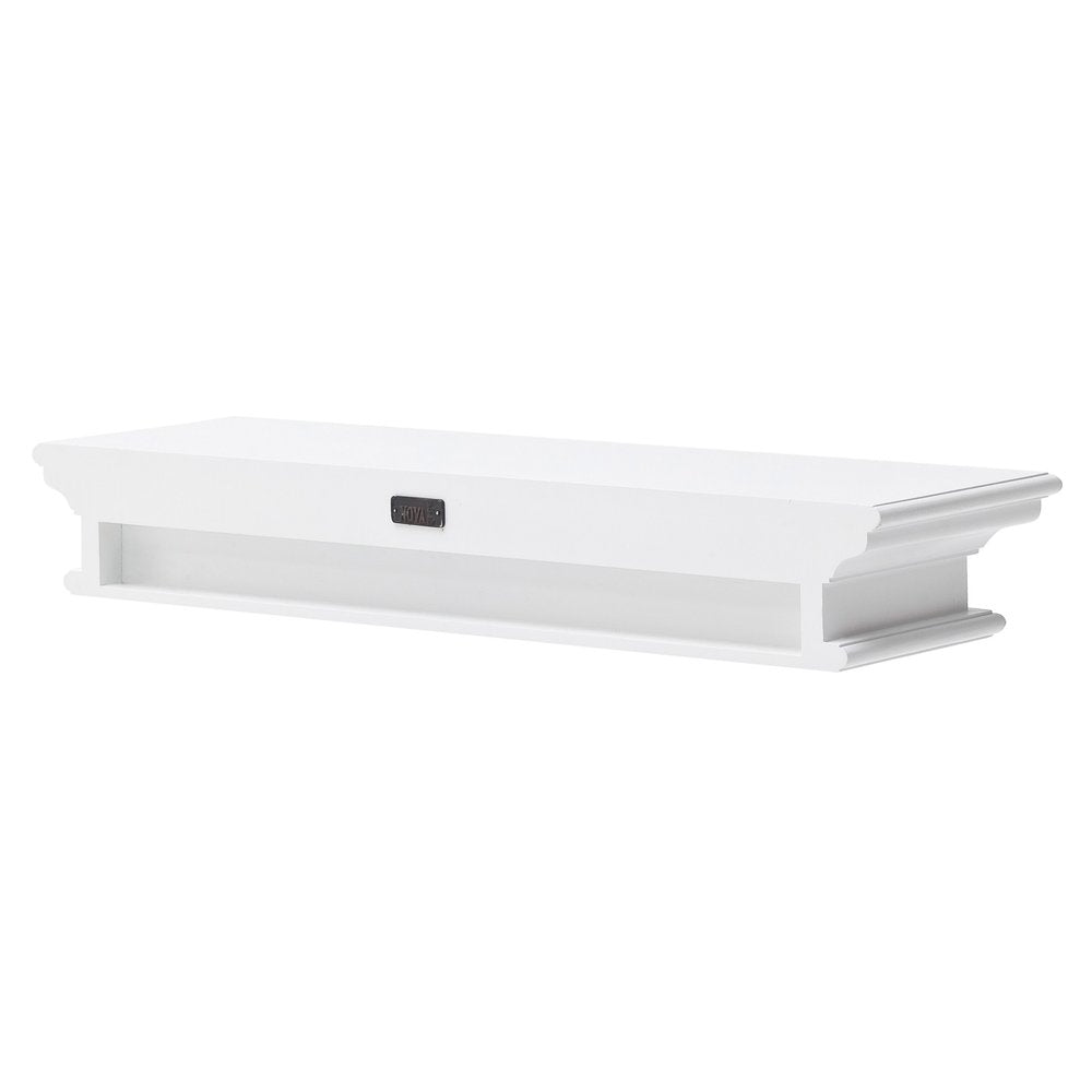 32" Classic White Floating Wall Shelf HomeRoots