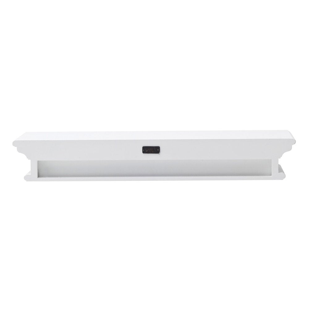 32" Classic White Floating Wall Shelf HomeRoots