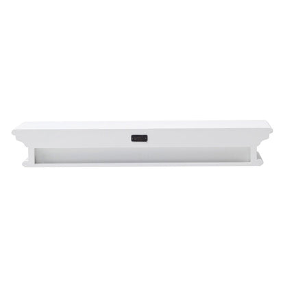 32" Classic White Floating Wall Shelf HomeRoots