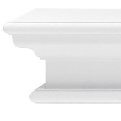 47" Classic White XL Floating Wall Shelf HomeRoots