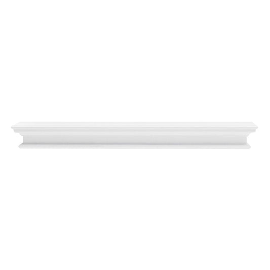 47" Classic White XL Floating Wall Shelf HomeRoots