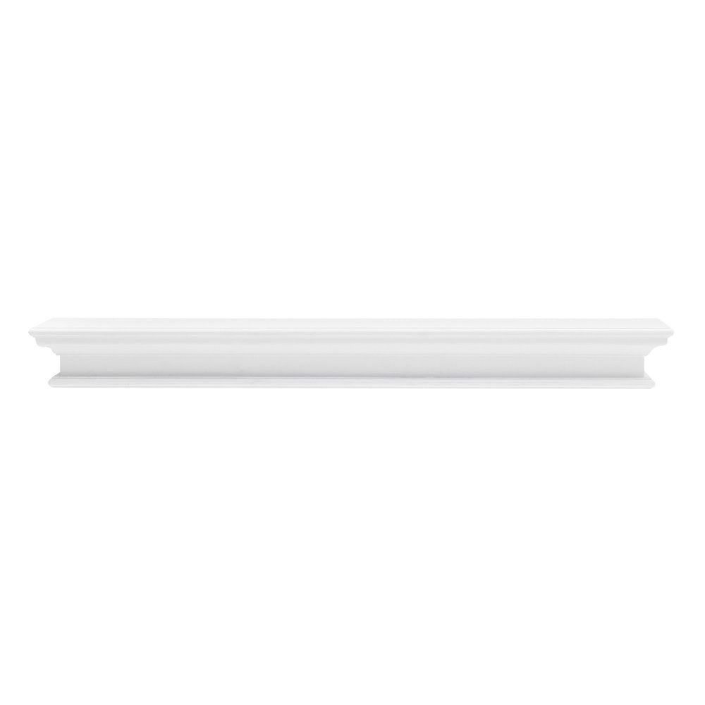 47" Classic White XL Floating Wall Shelf HomeRoots