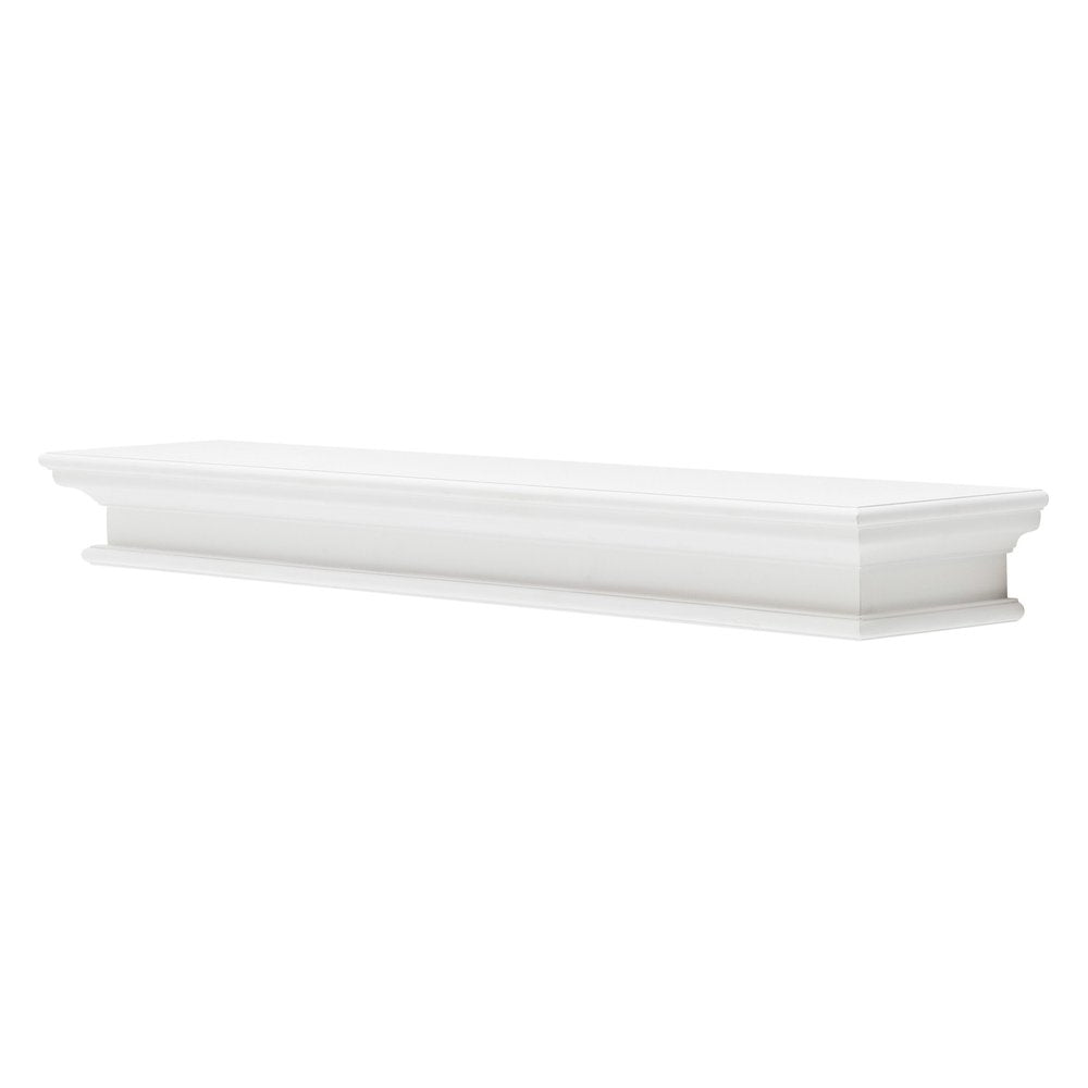 47" Classic White XL Floating Wall Shelf HomeRoots