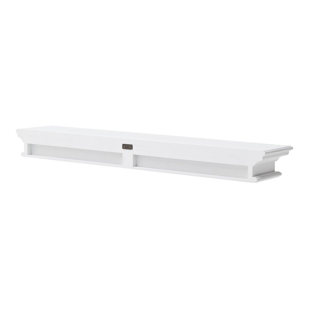 47" Classic White XL Floating Wall Shelf HomeRoots