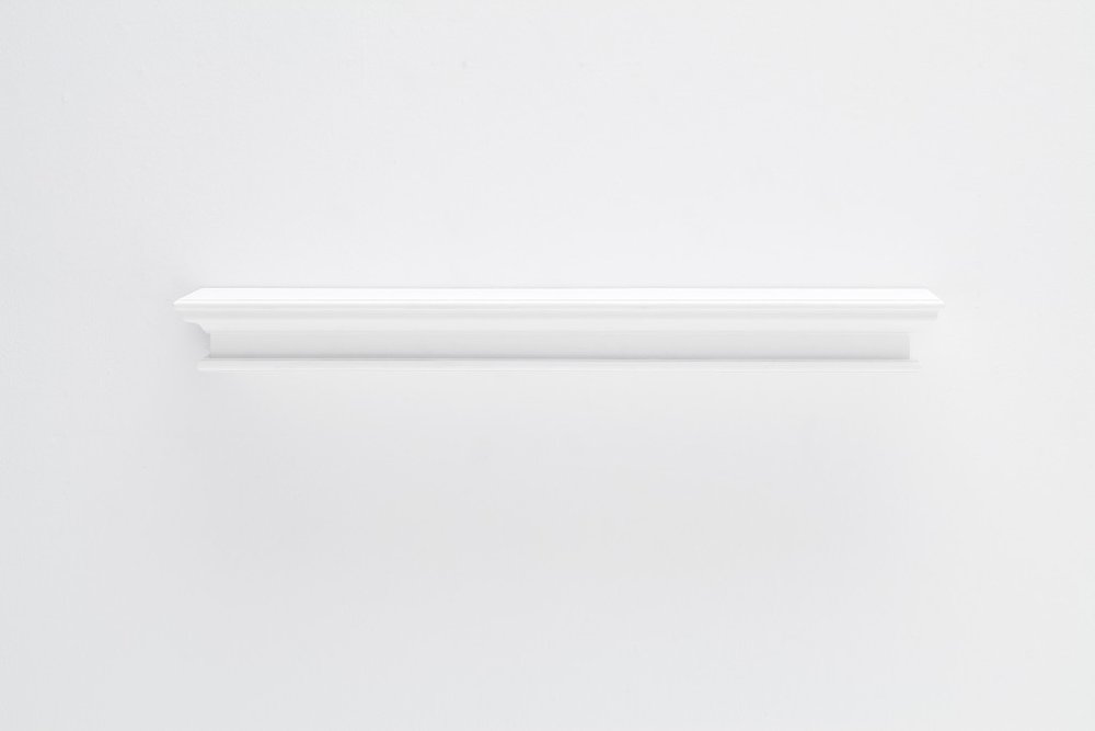 47" Classic White XL Floating Wall Shelf HomeRoots