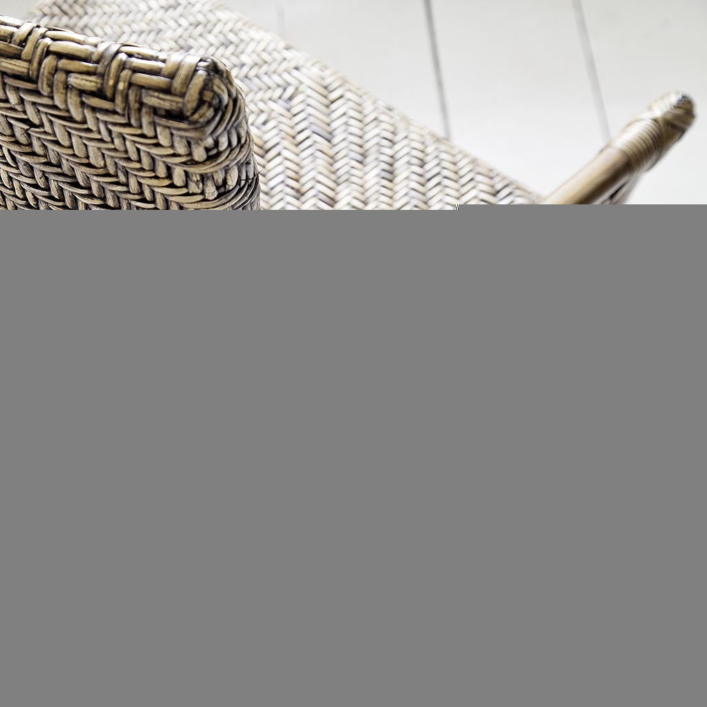 Set of Two Natural Rattan Open Back Dining Arm Chairs HomeRoots