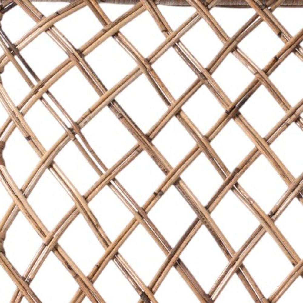 Set of Two Cream Woven Rattan Outdoor Accent Chairs HomeRoots