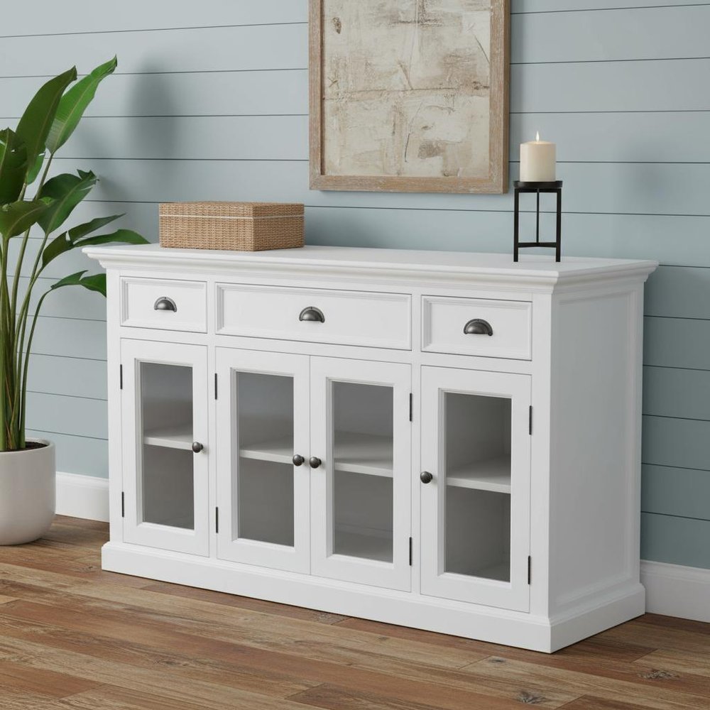 Modern Farmhouse White Buffet Server HomeRoots