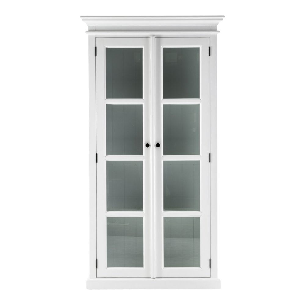 39" White Solid Wood Accent Cabinet With Two Doors HomeRoots