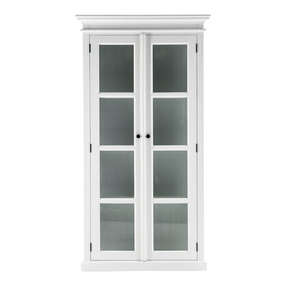 39" White Solid Wood Accent Cabinet With Two Doors HomeRoots