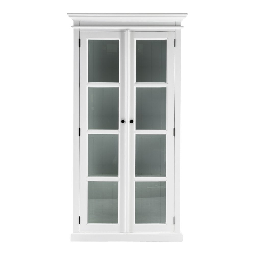 39" White Solid Wood Accent Cabinet With Two Doors HomeRoots