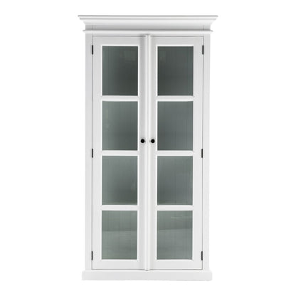 39" White Solid Wood Accent Cabinet With Two Doors HomeRoots