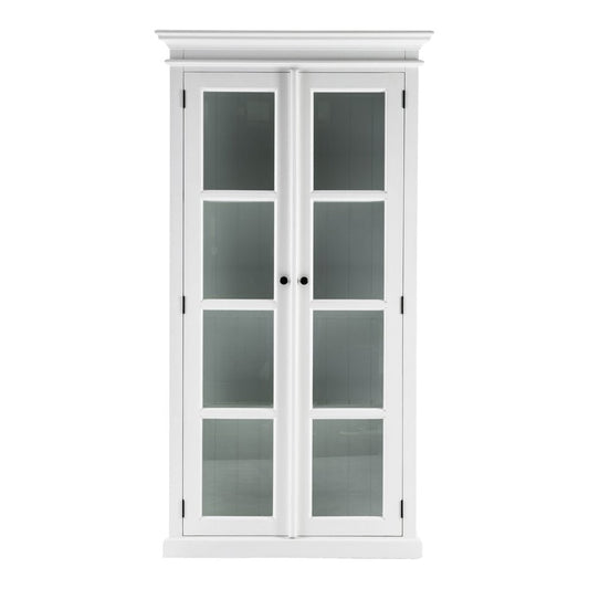 39" White Solid Wood Accent Cabinet With Two Doors HomeRoots