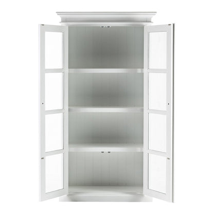 39" White Solid Wood Accent Cabinet With Two Doors HomeRoots