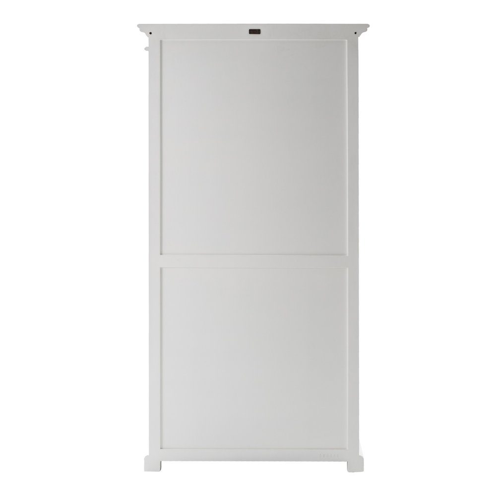39" White Solid Wood Accent Cabinet With Two Doors HomeRoots