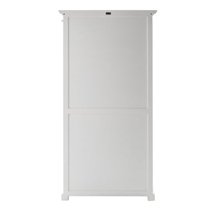 39" White Solid Wood Accent Cabinet With Two Doors HomeRoots