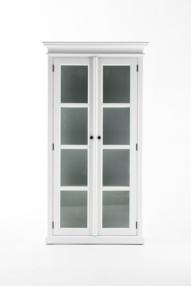 39" White Solid Wood Accent Cabinet With Two Doors HomeRoots