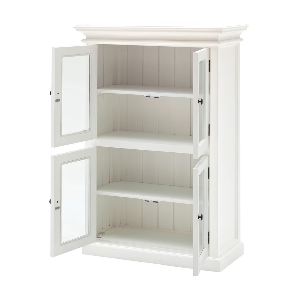 Classic White Two Level Storage Cabinet HomeRoots