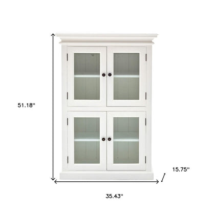 Classic White Two Level Storage Cabinet HomeRoots