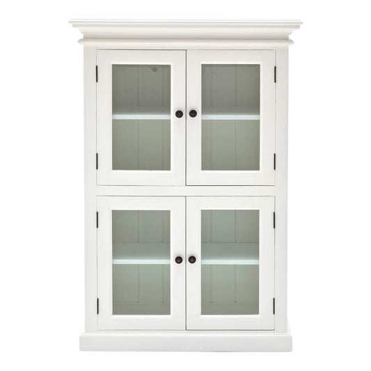 Classic White Two Level Storage Cabinet HomeRoots