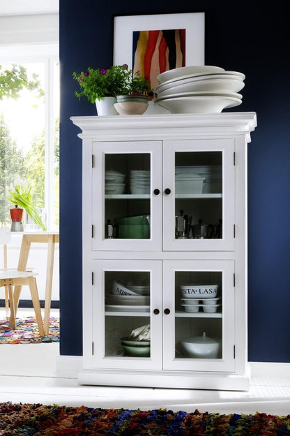 Classic White Two Level Storage Cabinet HomeRoots