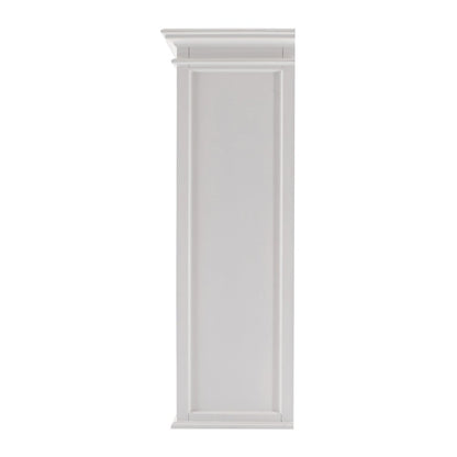 71" White Dining Hutch With Twelve Shelves And Three Drawers