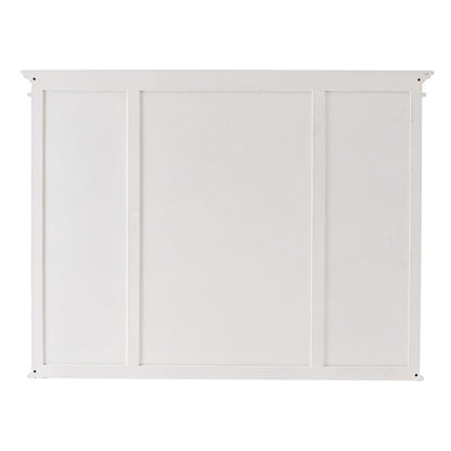 71" White Dining Hutch With Twelve Shelves And Three Drawers