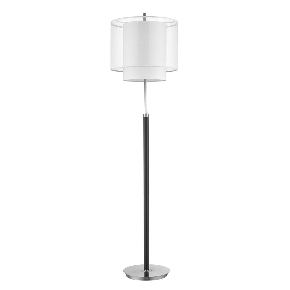 62" Floor Lamp With White Fabric Drum Shade — view 4