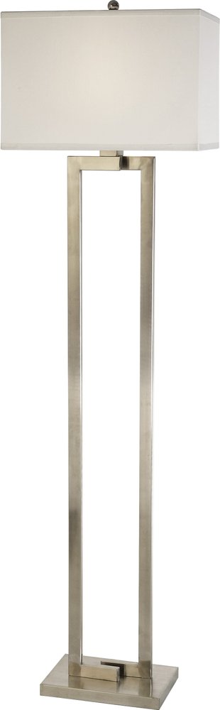 61" Metal Floor Lamp With White Fabric Shade HomeRoots