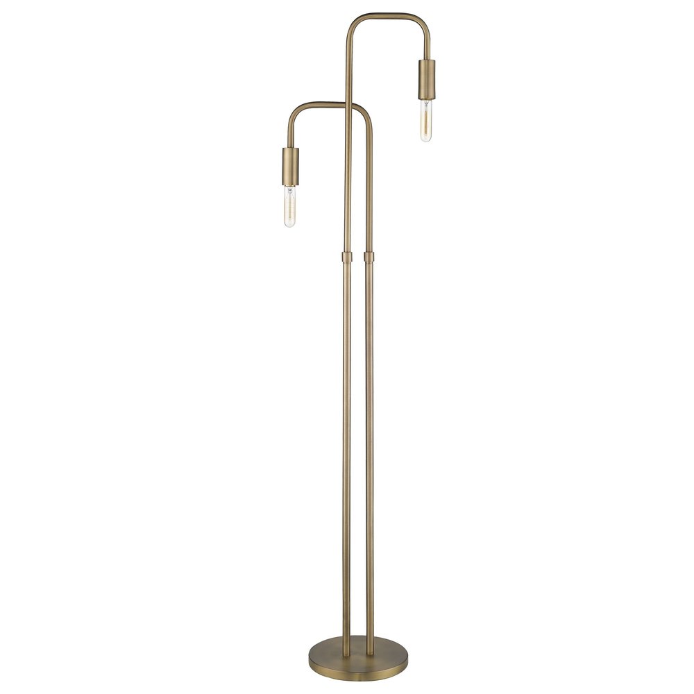 63" Two Light Torchiere Floor Lamp