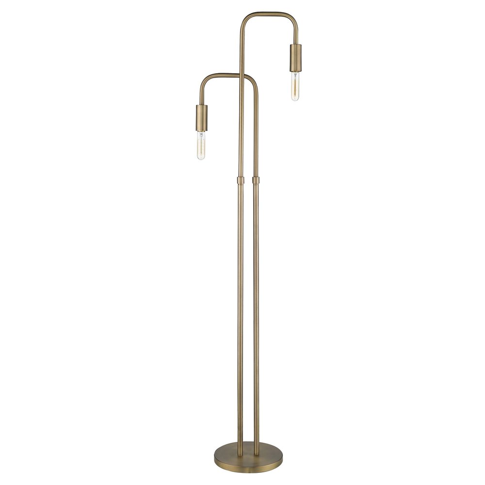 63" Two Light Torchiere Floor Lamp