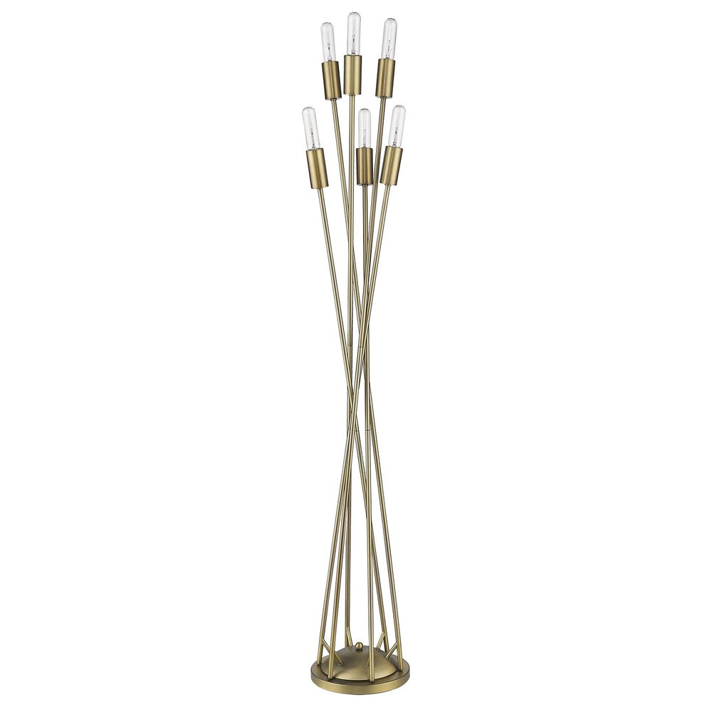60" Six Light Torchiere Floor Lamp — view 1